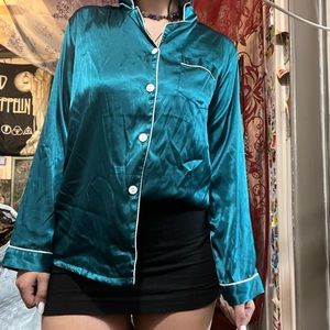 Silk Teal Sleepy shirt